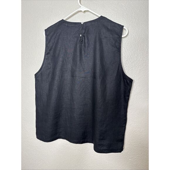 Quince Tank Top Size L Large European Linen Sustainable Flax Minimalist Boxy - Picture 3 of 7